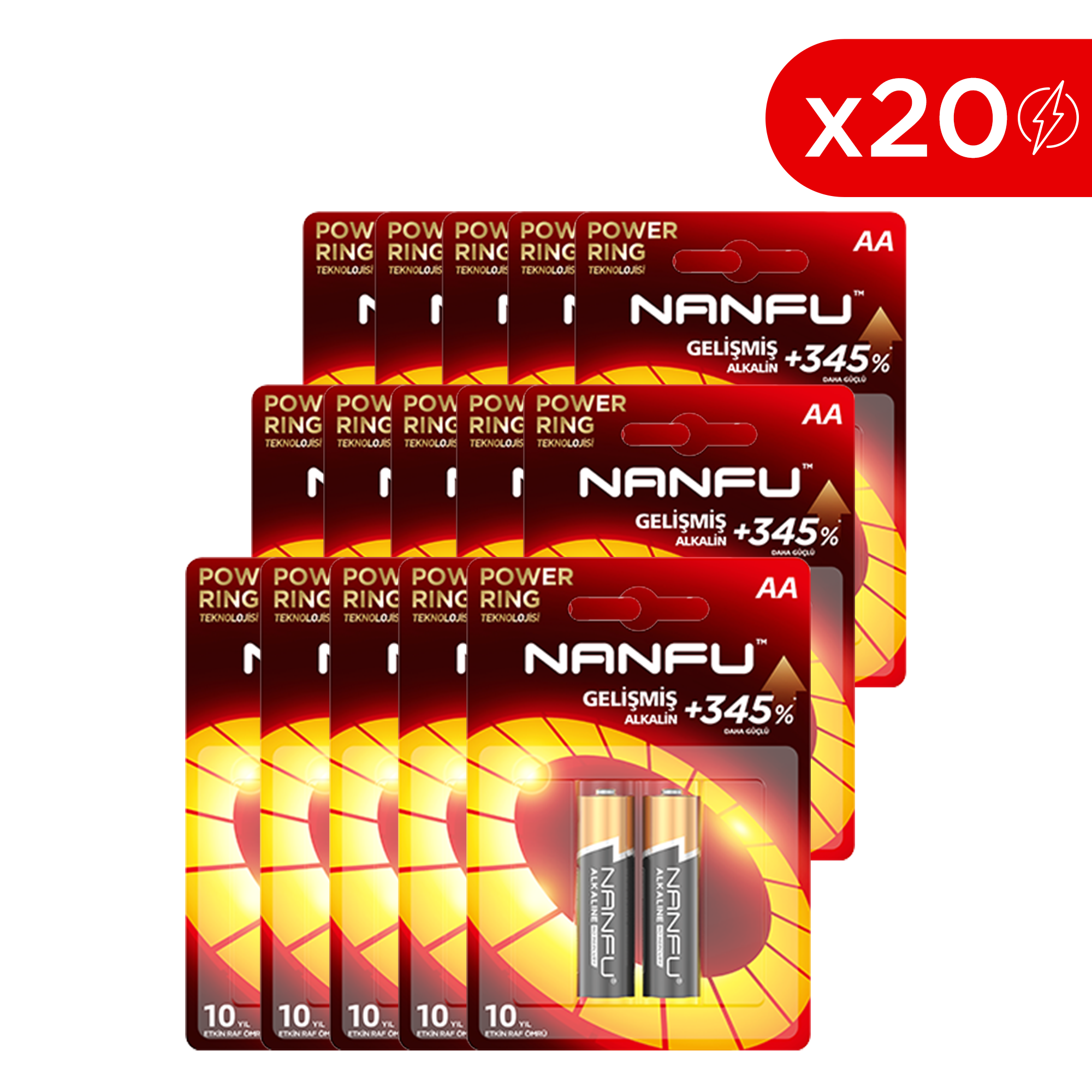 Nanfu 1.5v Alkalin Pil - AA LR6 (2 Adet) Nanfu 1.5v Alkalin Pil - AA LR6 (2 Adet)